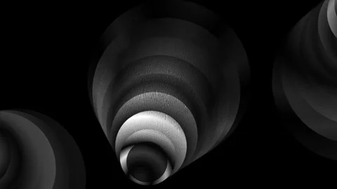 Abstract black grey spiral circles with grunge grainy texture motion background Stock Footage 332263984