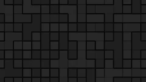 Abstract Black Grid Pattern Background With 3D Block Texture Video stock 312101133