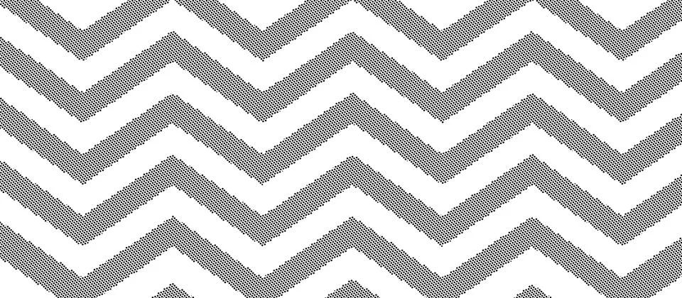 Abstract black halftone chevron pattern background with zigzag dotted lines Stock Illustration