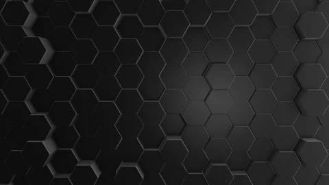 Abstract Black Hexagon Geometric Surface. 動画素材 263125125