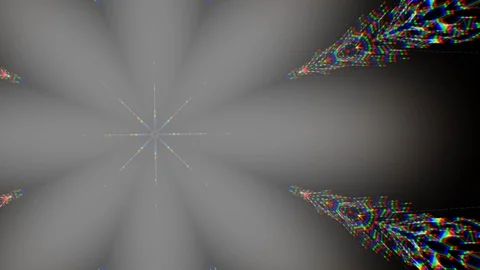Abstract black hole quickly absorbs colorful glowing plexus objects and Stock Footage 123507069