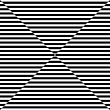 Abstract black horizontal line pattern mirage on white background. Stock Illustration