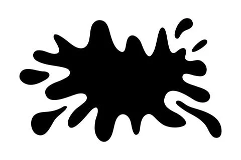 Abstract black ink blot background. Vector illustration. Grunge texture for c Stock Illustration