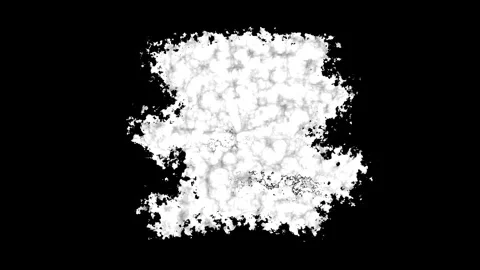 Abstract Black Ink Brush Flow and Splatter Wash on White Background 4K Stock Footage 345268314