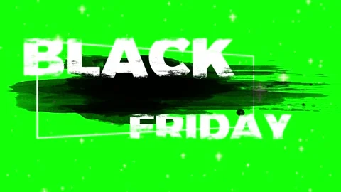 Abstract Black Ink Brush Stroke with White Geometric Frame on a Vibrant Green Stock Footage 338424431