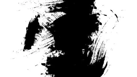 Abstract black ink brush stroke texture background Stock Illustration