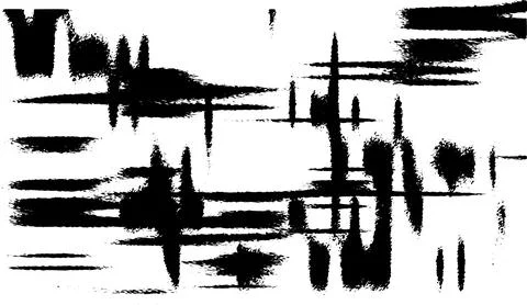 Abstract black ink brush strokes texture design background featuring dynamic Stock Illustration