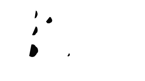 Abstract Black ink drop on a white background for effects with Alpha V12 Stock Footage 94519926