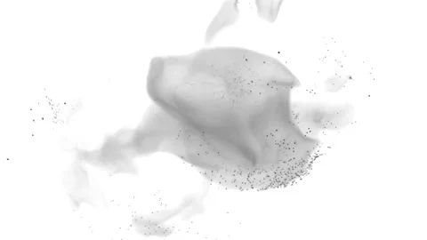 Abstract Black Ink Exploding On White Stock Footage 289134871