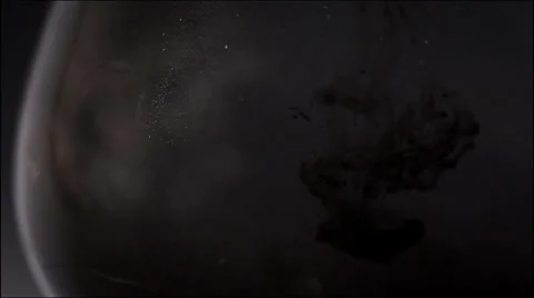 Abstract black ink Stock Footage 37867273