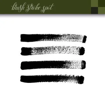 Abstract black ink hand drawing brush strokes spot element Stock Illustration