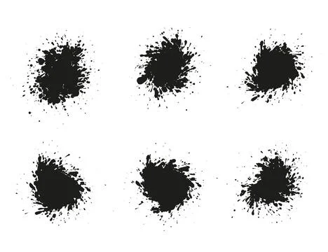 Abstract black Ink splash background, grunge vector design template - paint b Stock Illustration