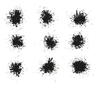 Abstract black Ink splash background, grunge vector design template - paint b 스톡 일러스트