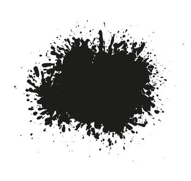 Abstract black Ink splash background, grunge vector design template - paint b Stock Illustration