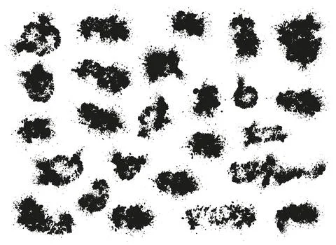 Abstract black Ink splash background, grunge vector design template - paint b Stock Illustration