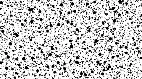 Abstract black ink splatter animation moving particles on white background Stock Footage 340265468