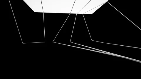 Abstract black interior with white glossy lines.  Vidéo 83385295