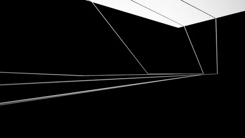Abstract black interior with white glossy lines.  動画素材 83385322
