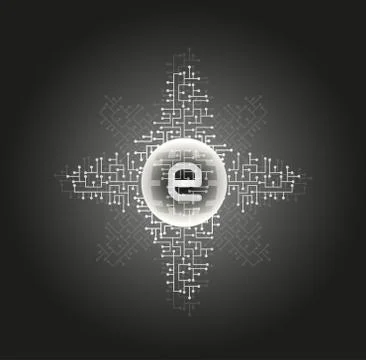 Abstract black internet background Illustrazione stock