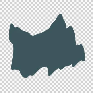Abstract Black Jagged Ink Blot forming shape edges splatter Stock Illustration