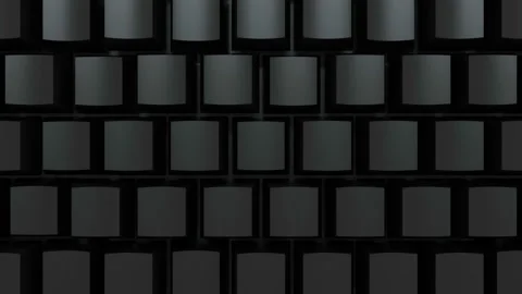 An abstract black keyboard is typing itself. Seamless loop. Stock Footage 125351267