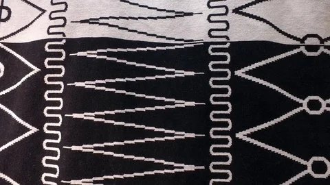 Abstract black knitted background. White Zigzag Stock-Footage 79187144