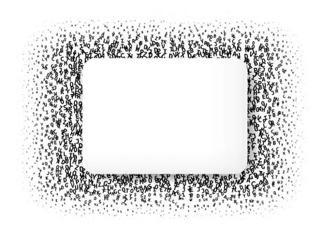 Abstract Black Letters Frame Stock Illustration