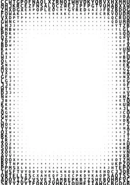 Abstract Black Letters Frame Stock Illustration