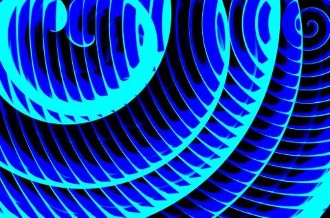 Abstract black light and dark blue circles Stock Illustration