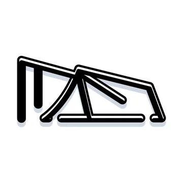 Abstract black line art featuring angular shapes 스톡 일러스트