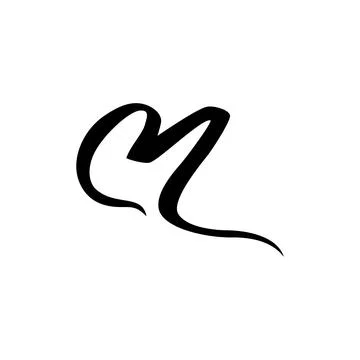 An abstract black line flows gracefully across a white canvas, embodying eleg Stock Illustration