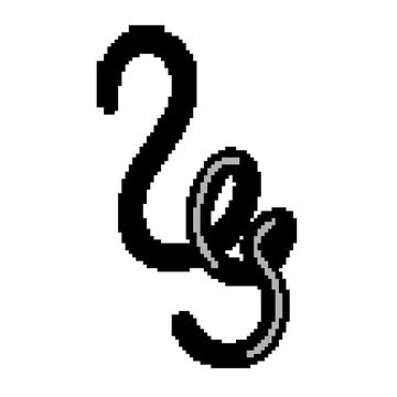 Abstract black line forming continuous doodle loop Stock Illustration