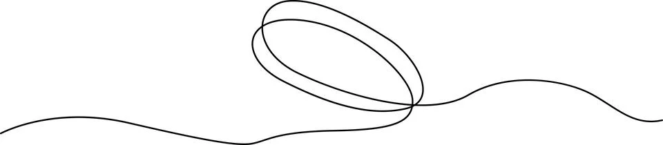 Abstract black line with loop and wave design Vector イラスト素材
