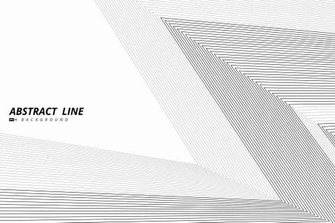 Abstract black line of shape geometric triangle cover design background. Stock Illustration