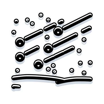 Abstract black lines and circles pattern design Illustrazione stock