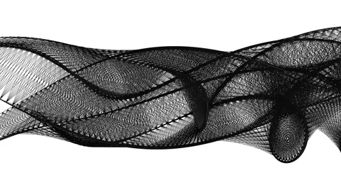 Abstract black lines shapes in flowing motion - seamless (FULL HD) Vídeos de archivo 63391954