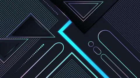 Abstract Black Lines with Summer Gradient Stock Illustration