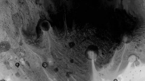 Abstract black liquid, close-up, monochrome background Stock Footage 233339950