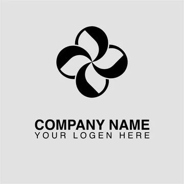 Abstract black logo design template for company branding and corporate identity Stock Illustration
