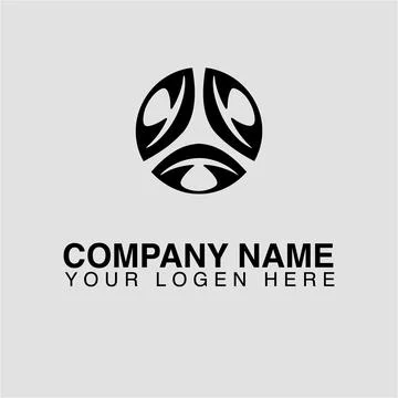 Abstract black logo design vector template for company brand identity and Stock Illustration