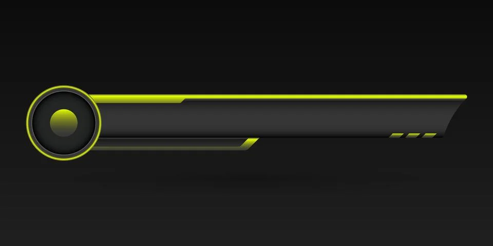 Abstract black lower third screen title banner bar template for video broadcast Illustrazione stock