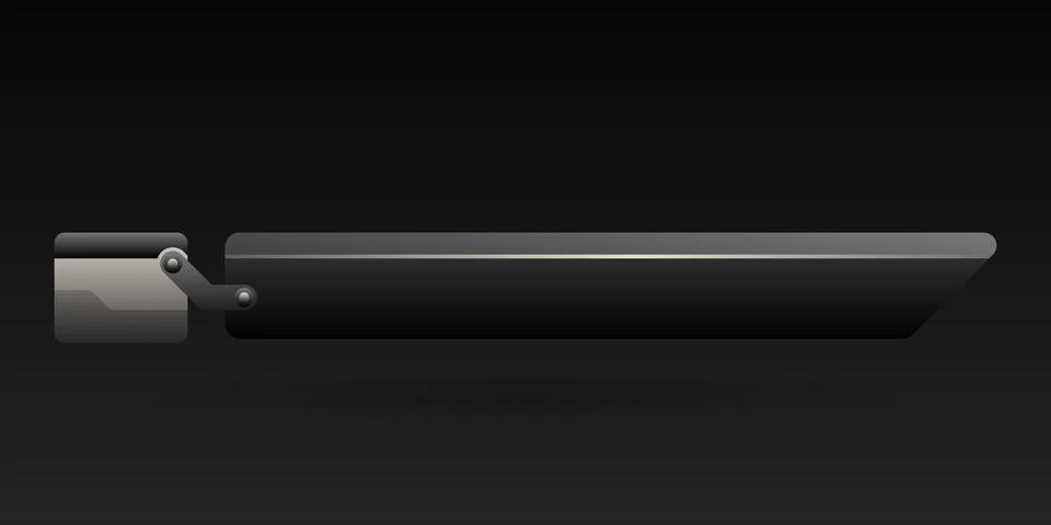 Abstract black lower third title banner for screen broadcast Stock Illustration