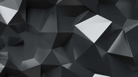 Abstract black lowpoly graphite crystal background. Seamlessly Loopable. Stock Footage 81275227