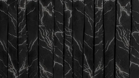 Abstract Black Marble Vertical Panel Texture Background 3d render. Stock Illustration