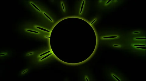 Abstract Black Merging Particles - Loop Green Stock Footage 45555784