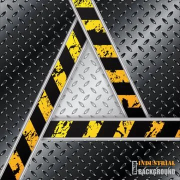 Abstract black metallic plate with triangle Stock Illustration
