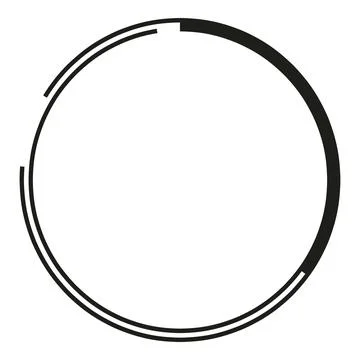 Abstract black minimalist circle frame geometric design Stock Illustration