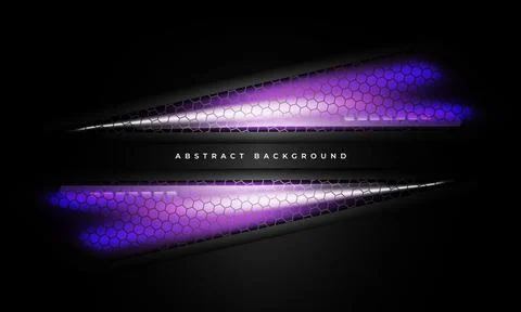 Abstract black modern background with translucent purple triangular design Illustrazione stock