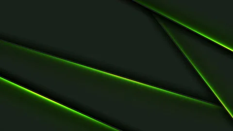 Abstract black motion background with green neon glowing stripes Stock Footage 146835820