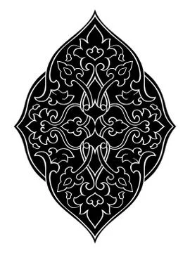Abstract black ornament. Stock Illustration